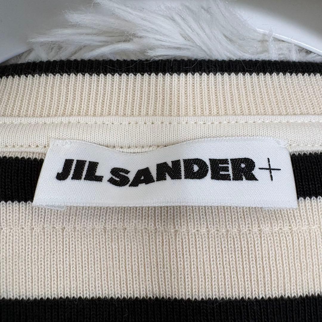 極美品 JIL SANDER+ ボーダー Tシャツ Sサイズ347GC0109