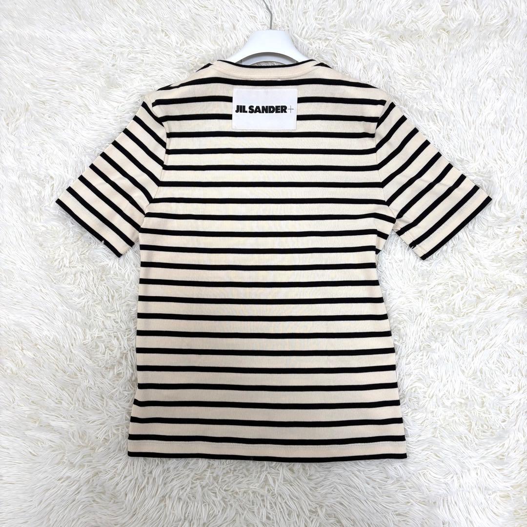 極美品 JIL SANDER+ ボーダー Tシャツ Sサイズ347GC0109