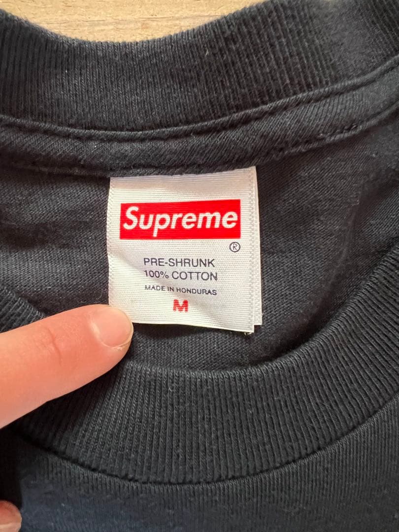 トップス Supreme  White Tee \"Navy\"