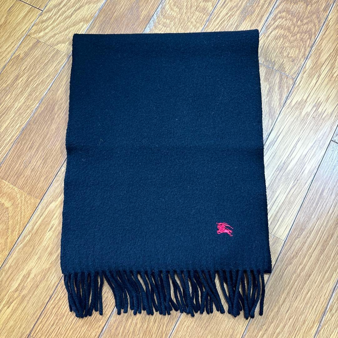 bond　BURBERRY カシミヤ100% マフラー 黒