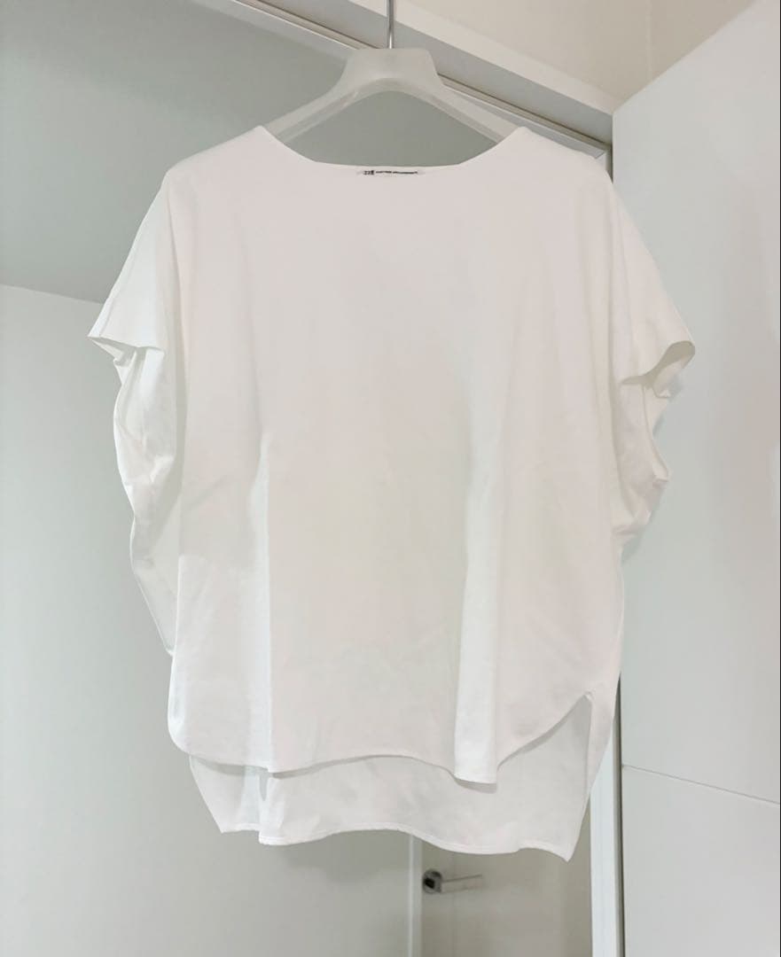 23区 カットソー　コットン　フォルム　ジャージー　ラウンドヘム　Tシャツ