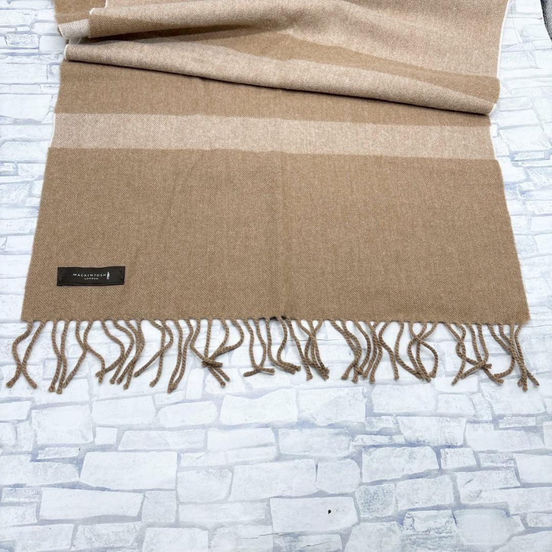 MACKINTOSH LONDON　ベージュ ストライプ マフラー 大判
