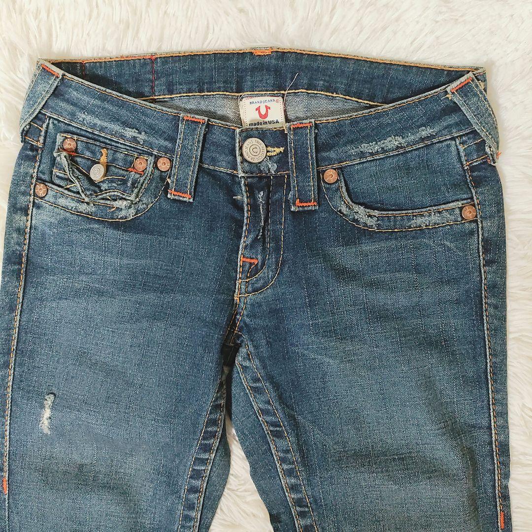 【美品/USA製】トゥルーレリジョン JOEY フレア デニム 26 Y2K