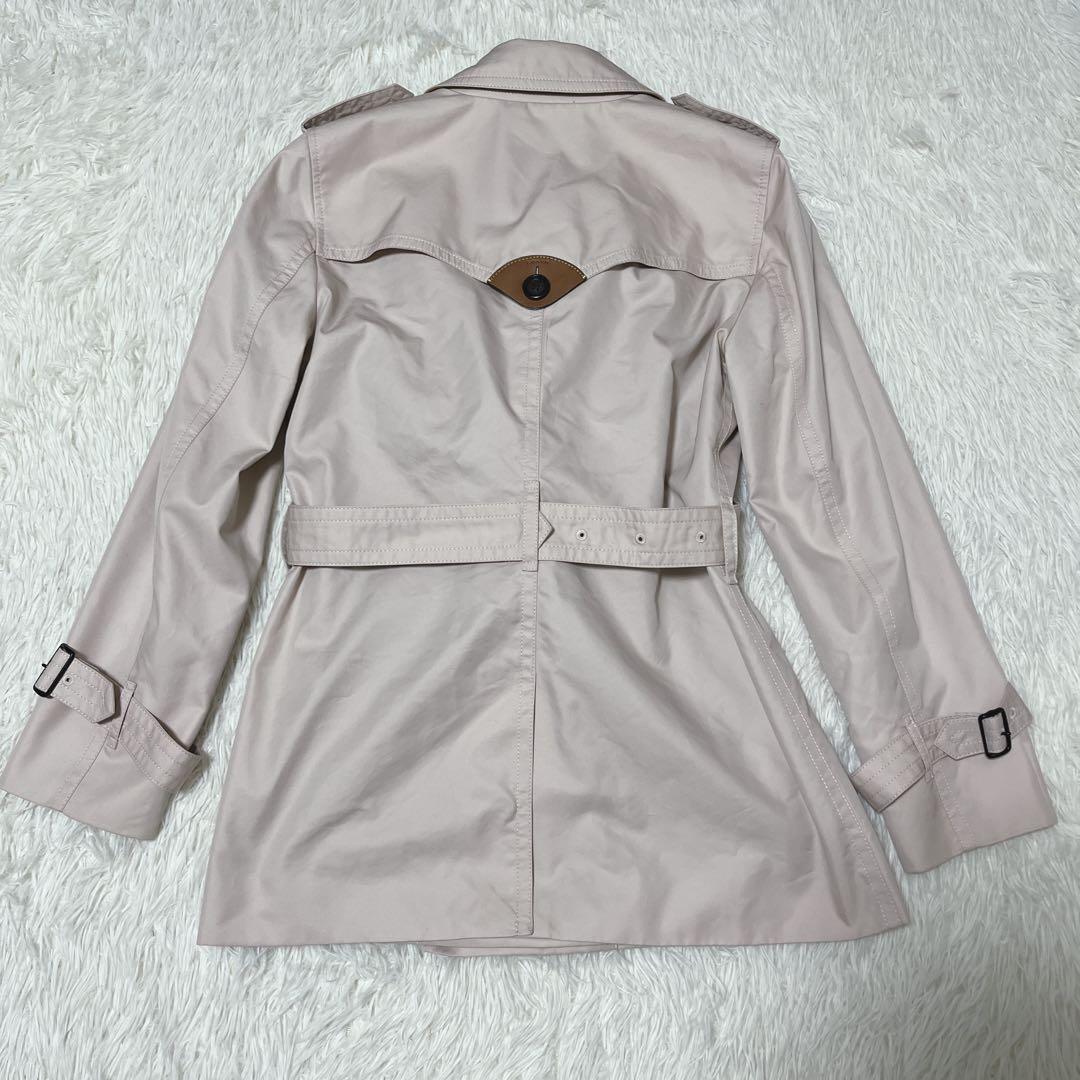 COACH トレンチコート　総柄　薄ピンク