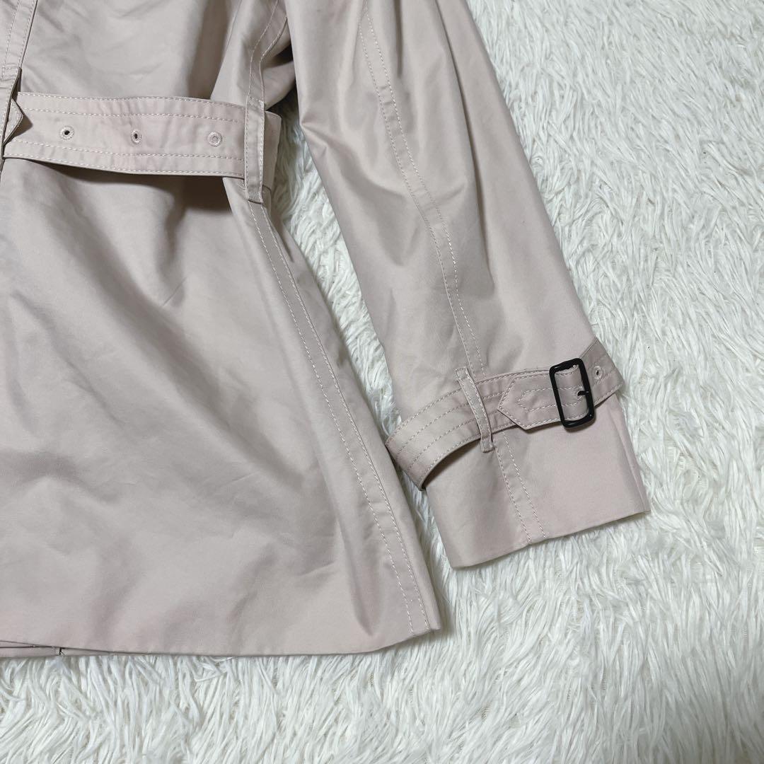 COACH トレンチコート　総柄　薄ピンク