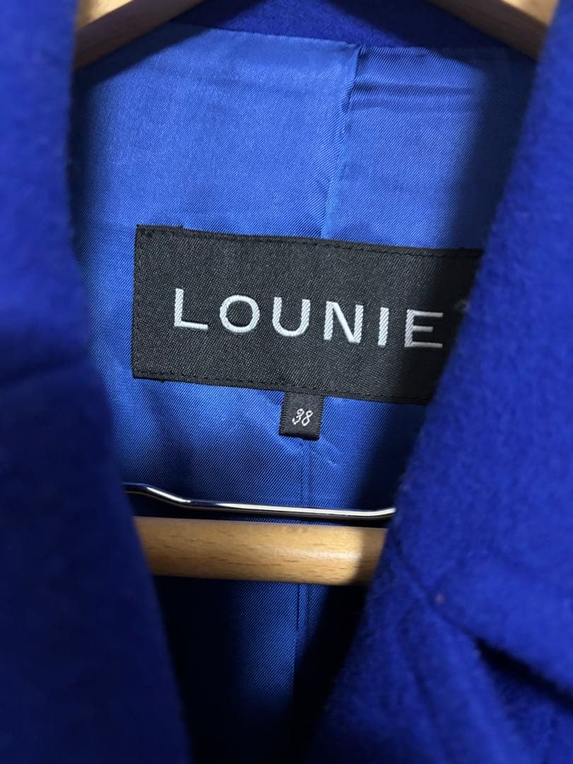 LOUNIE ウール　ロングコート 青
