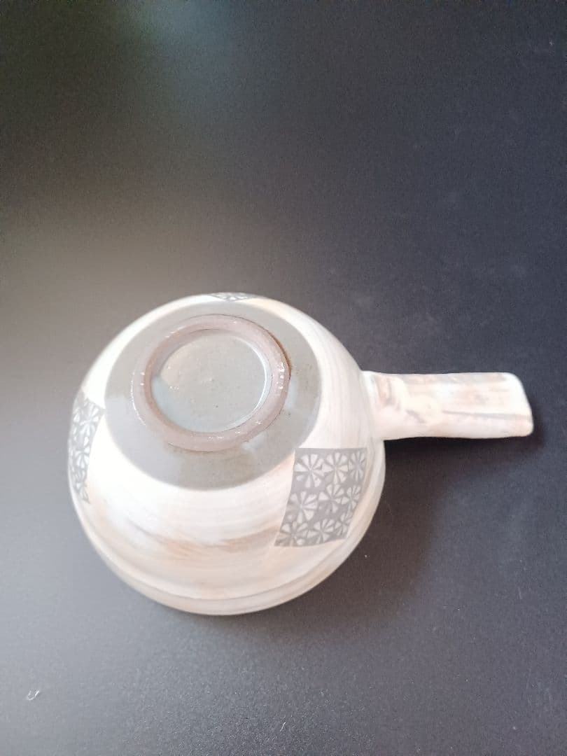 三嶋　花三嶋　急須　横手形　茶碗　5客　セット　　箱なし