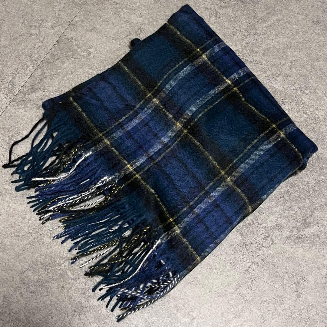 新品タグ付き　macocca マコッカ　カシミア100 ストール　緑　チェック