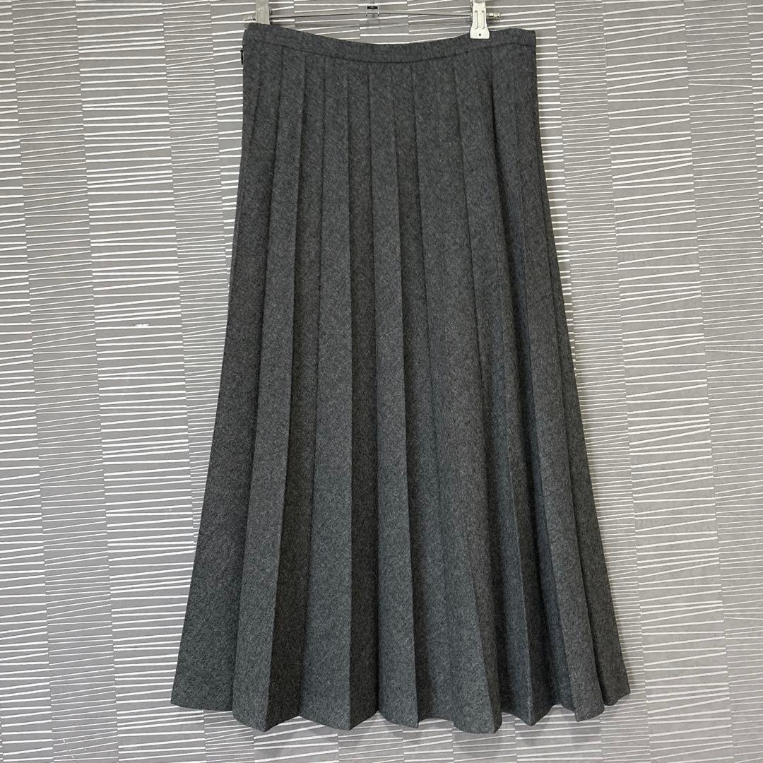 sale DAKS ダックス　カシミヤ混 プリーツスカート ロング　マキシ　高級