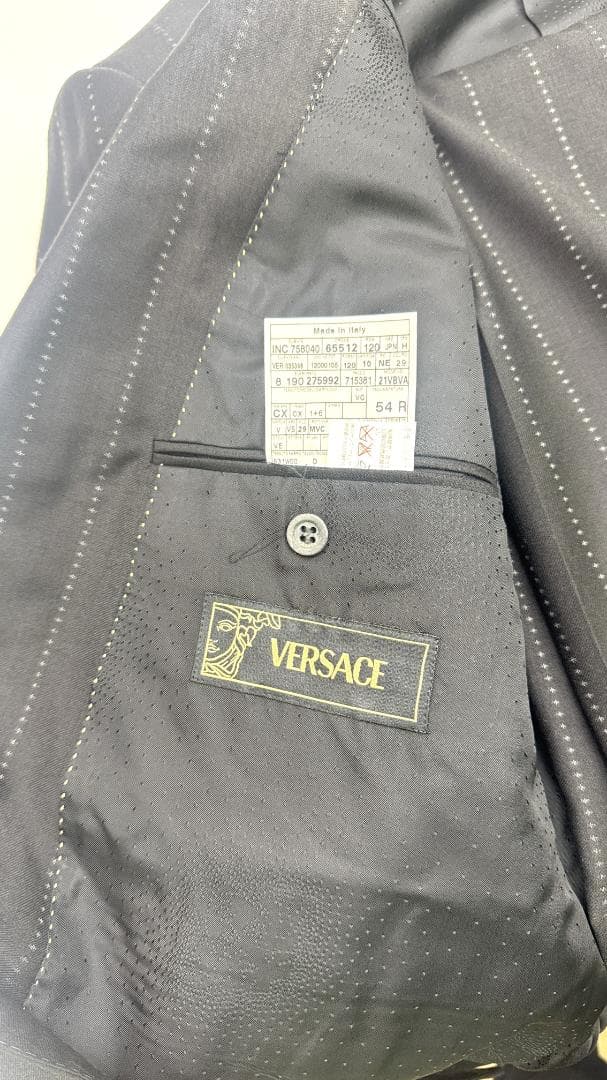 ★極美品VERSACE　ストライプ　ジャケット パンツ セットアップ　XL