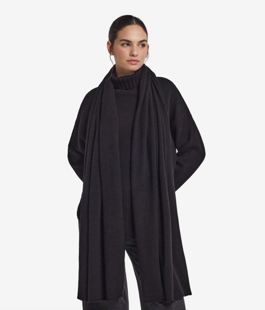 FALCONERI ファルコネーリ カシミア 大判ストール 黒　専用袋付き