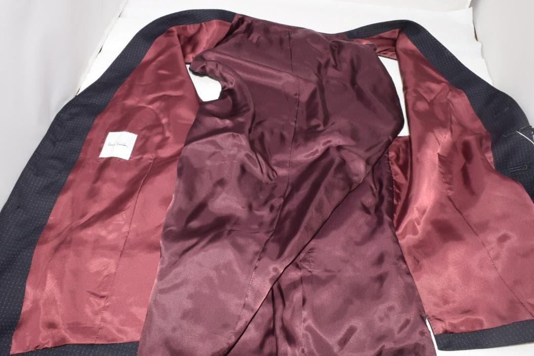新品☆Paul Smith ＆ REDA ベスト☆ネイビー ドット☆XLサイズ