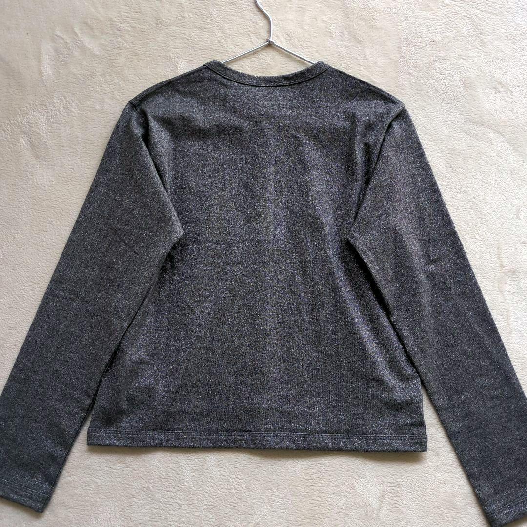 Orcival オーシバル グレー 長袖カーディガン ラメ