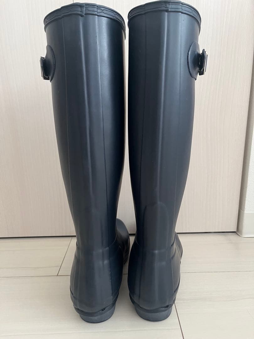 美品 HUNTERレインブーツ UK5 ネイビー