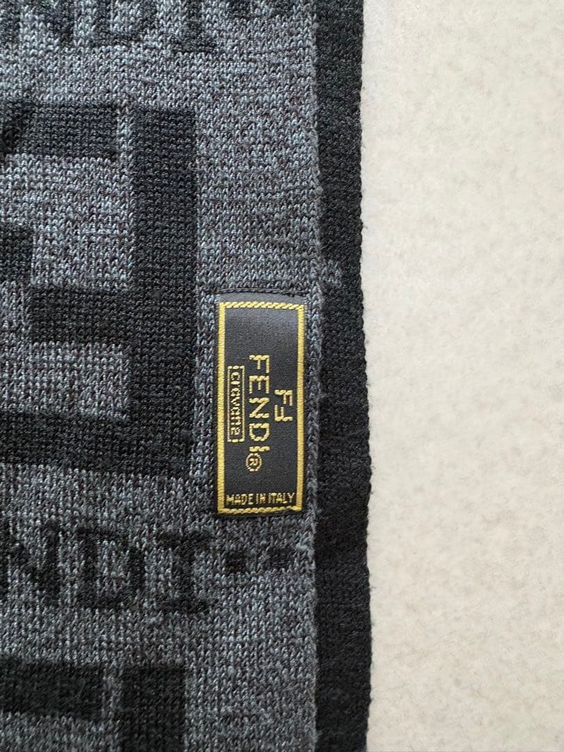 【里奈】FENDI フェンディ ズッカ柄 ストール マフラー リバーシブル