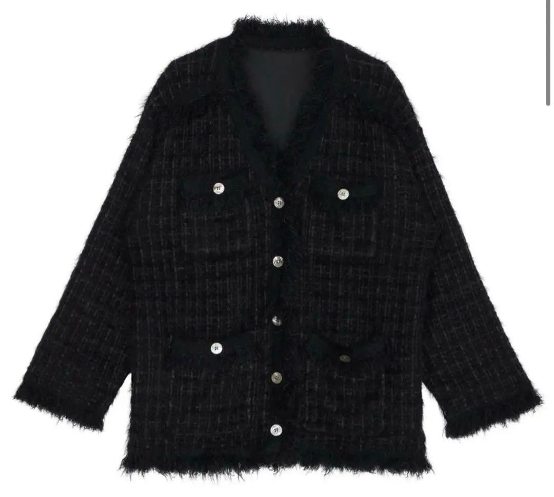 せいらちゃん着用Ameri TWEED FRINGE KNIT CARDIGAN