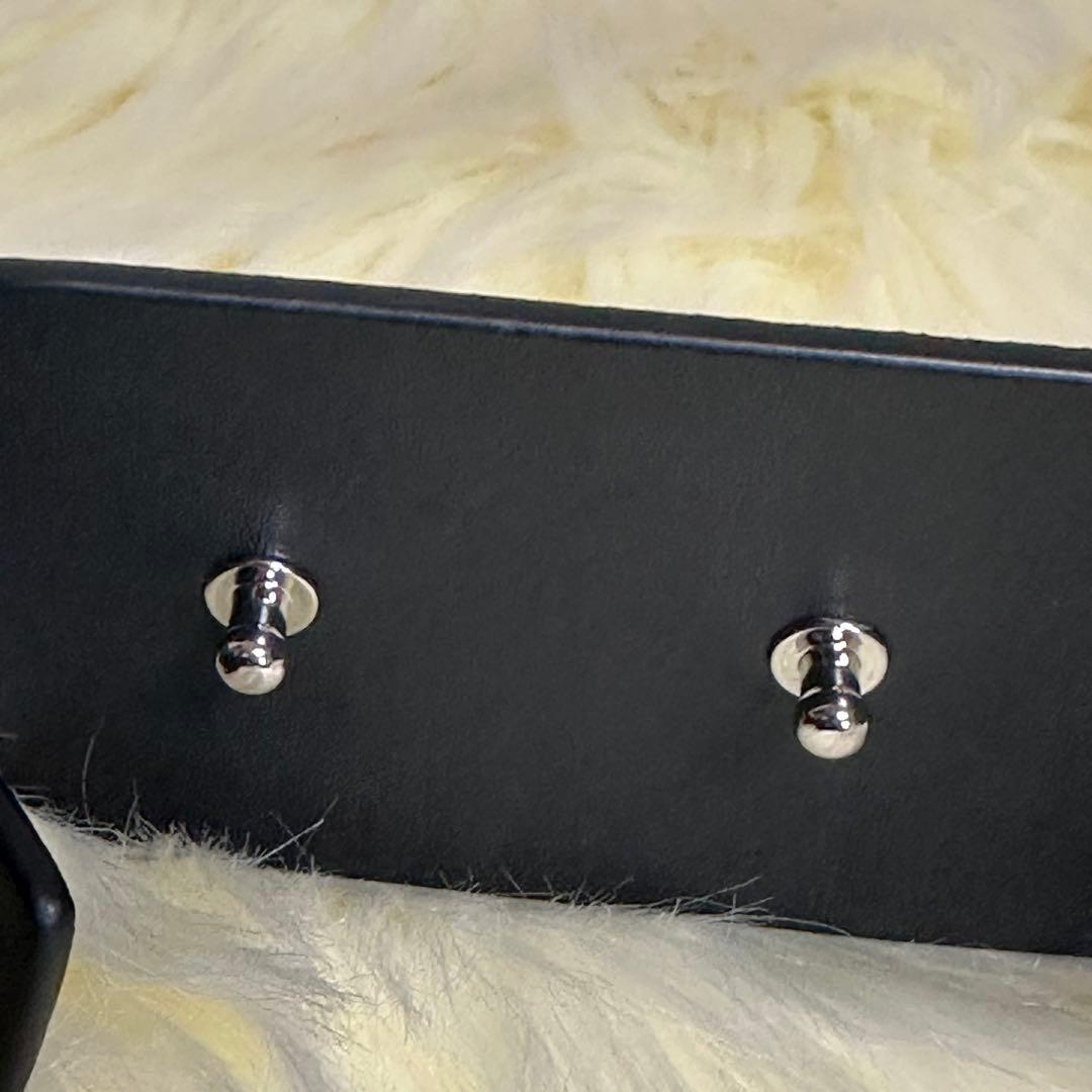 COS コス　ベルトバッグ　ボディバッグ　ウエストポーチ ブラック　牛革　黒