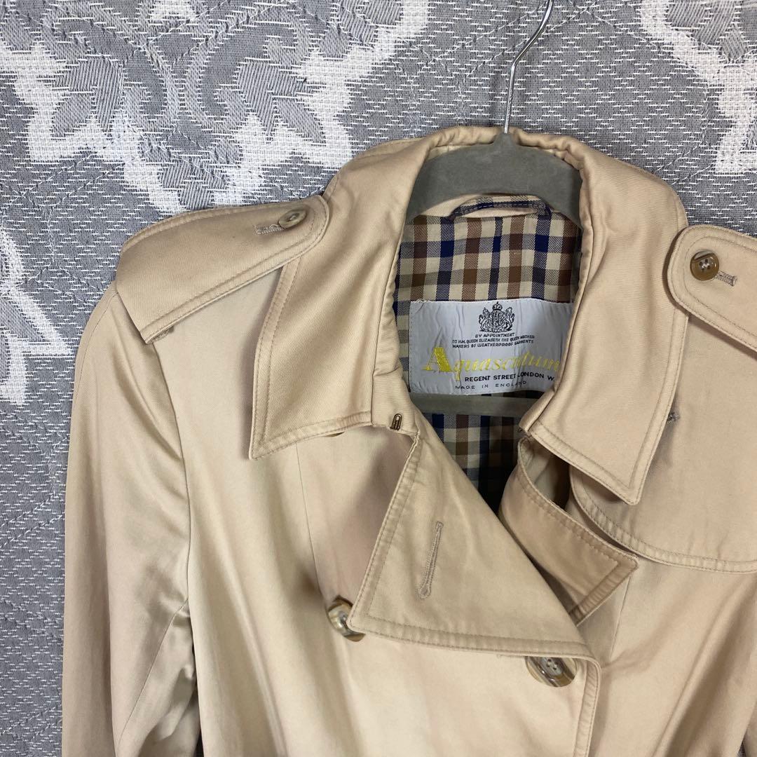 美品　完品　Aquascutum ベージュ トレンチコート