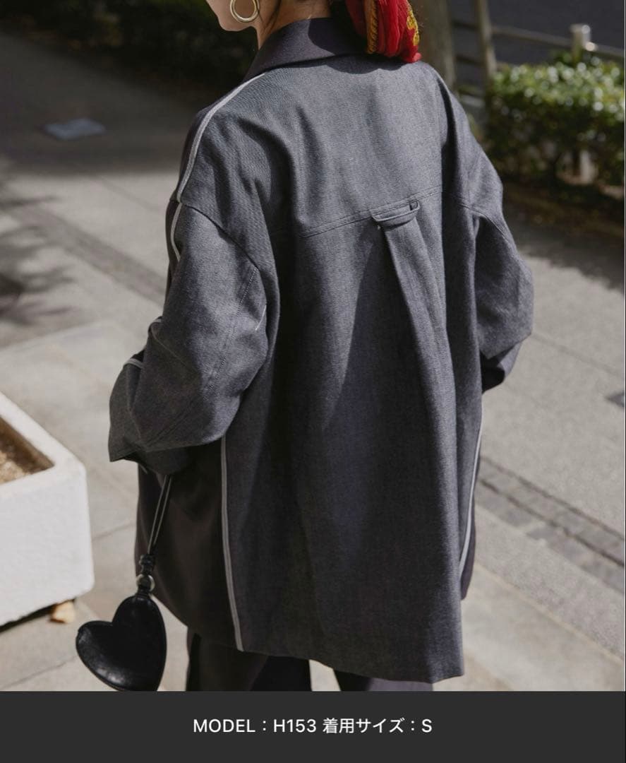 ジャケット・アウター AMERI BACK DENIM DETAIL BLAZER