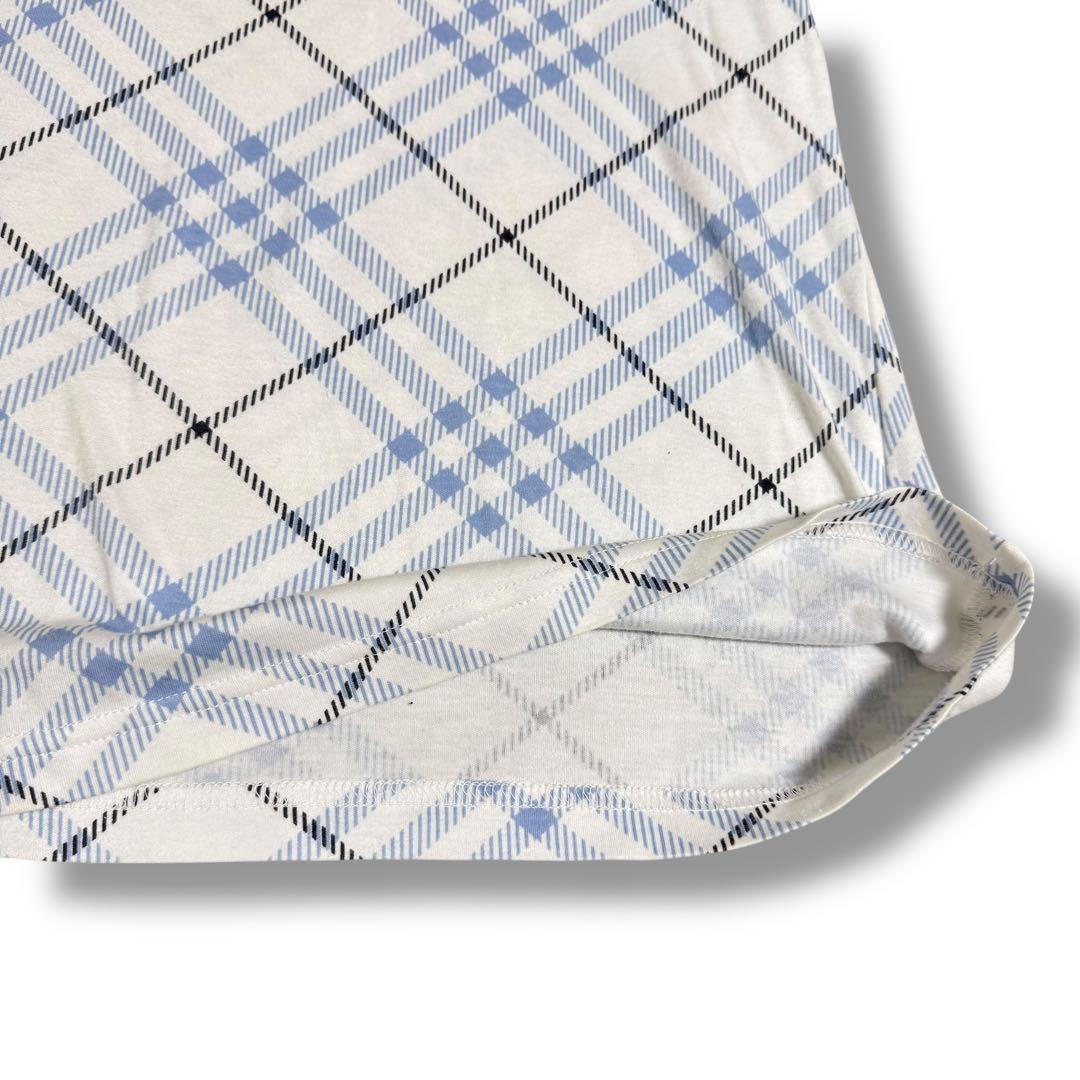 バーバリーブルーレーベル カットソー 半袖 Tシャツ 38 M ブルー 青