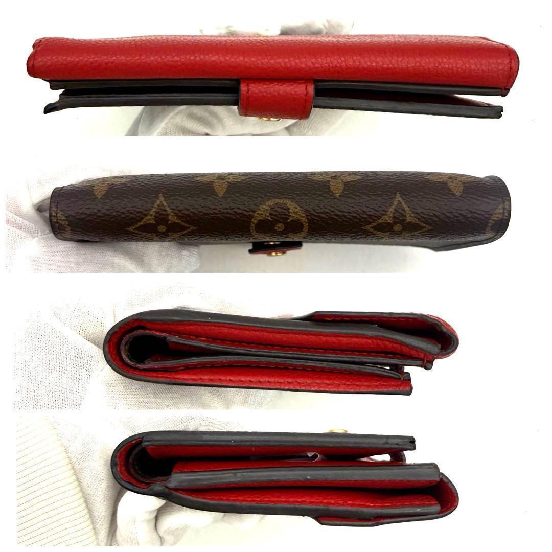 【極上美品】ルイヴィトン モノグラム パラス 赤 コンパクト 二つ折り財布