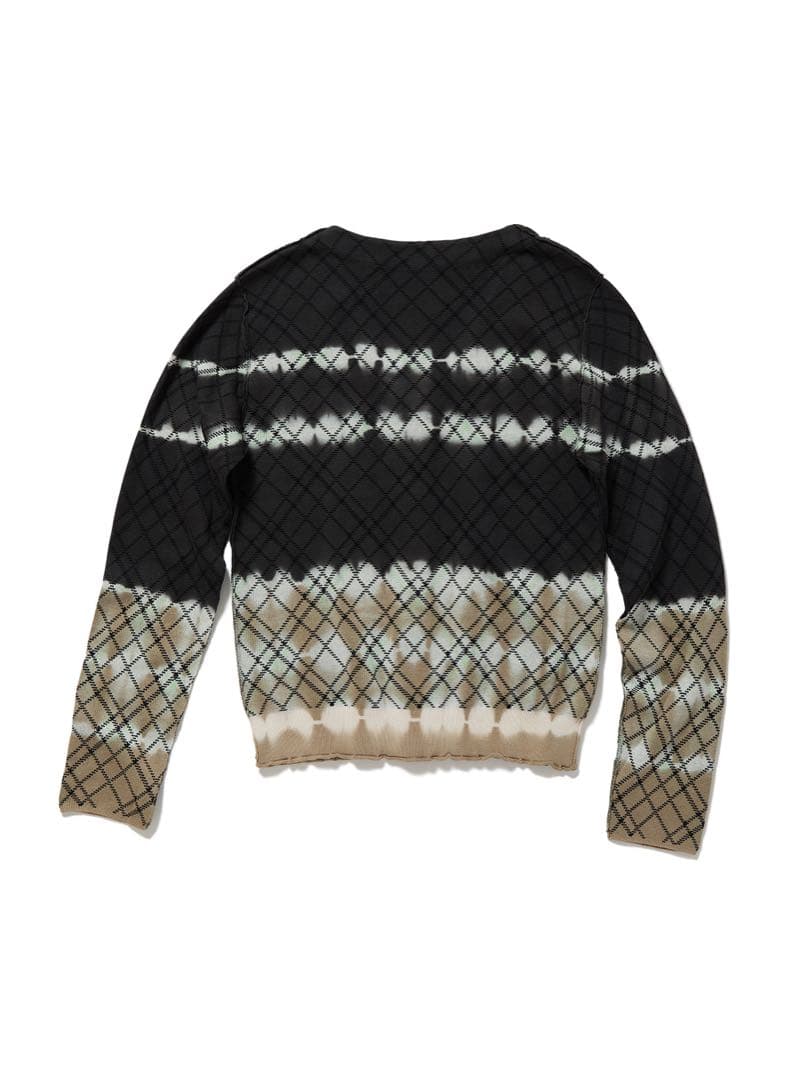 perverze Dip-dye Check Knit カーディガン