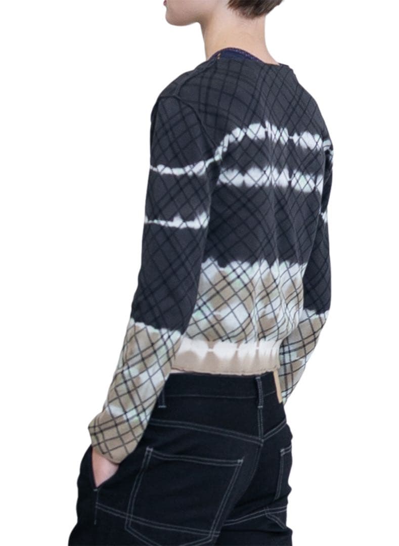 perverze Dip-dye Check Knit カーディガン