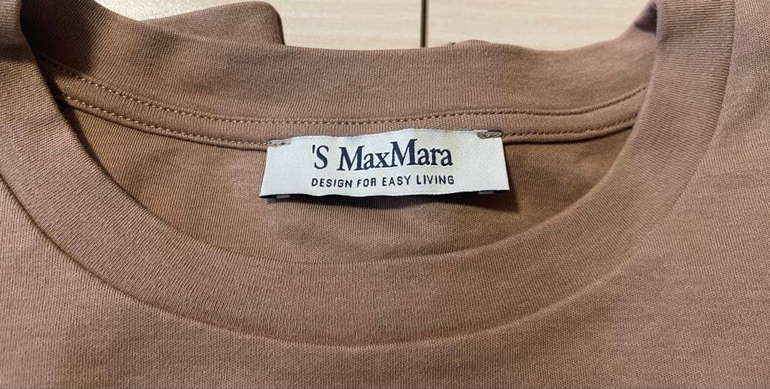 【S Max Mara】マックスマーラ　半袖Tシャツ Mサイズ　キャメル