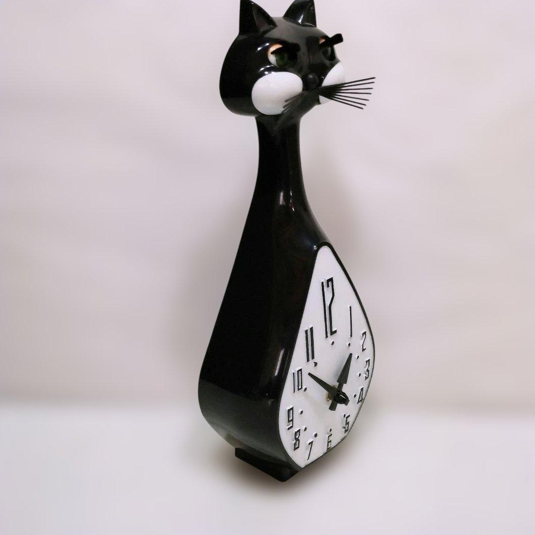 SIMONE キャット 猫 ムービングクロック 壁掛け時計 しっぽ欠品 シモーネ