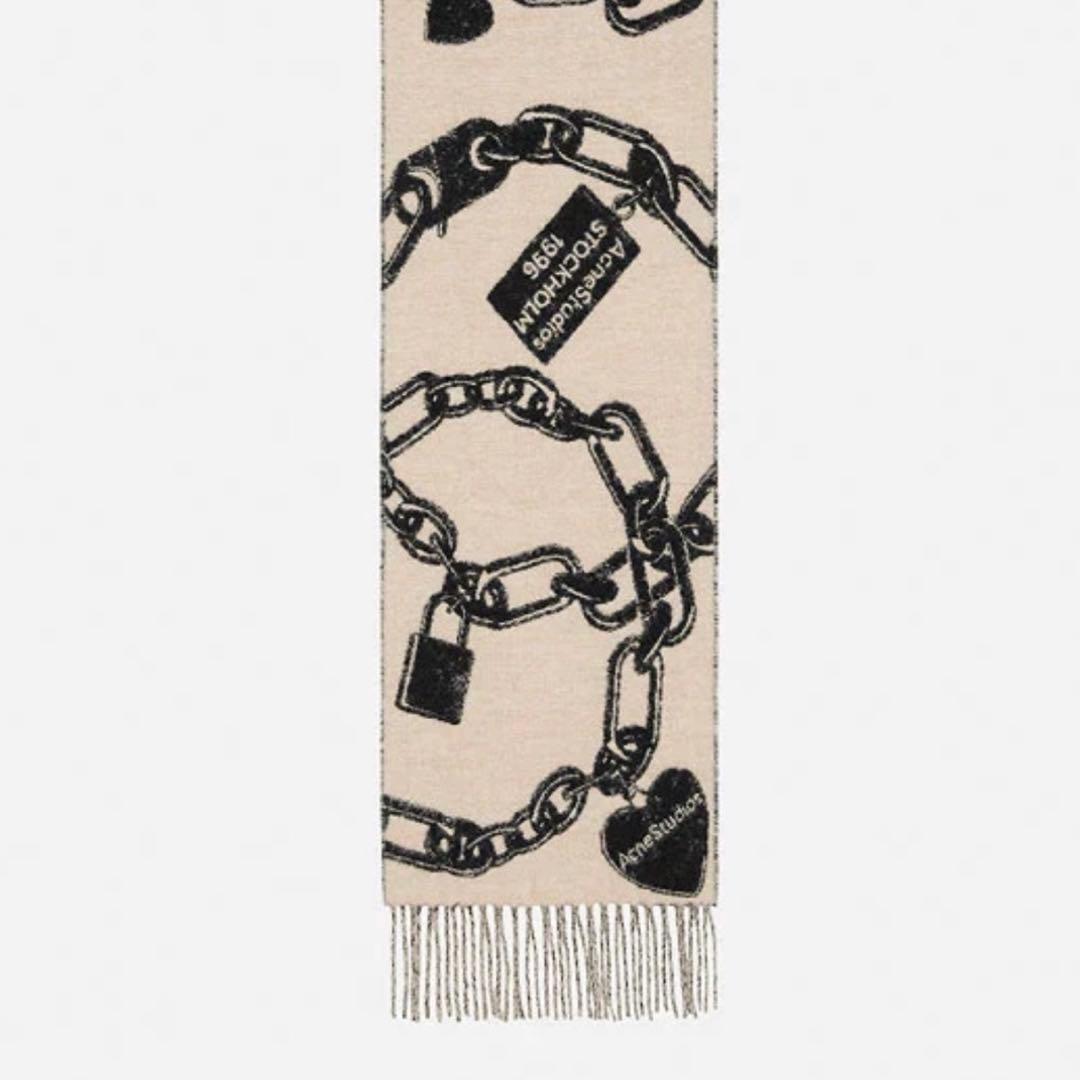 ACNE STUDIOS マフラー 櫻井優衣 チェーンロゴウールスカーフ