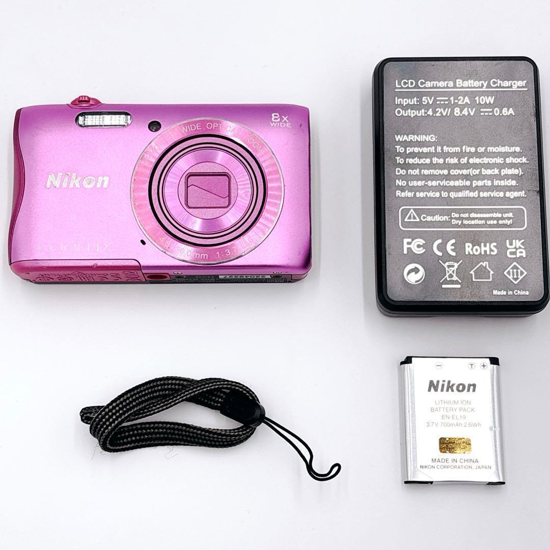 Nikon ニコン COOLPIX S3700 ピンク デジカメ Wi-Fi搭載