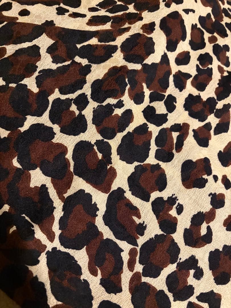 YSL ヒョウ柄 ウール シルクストール