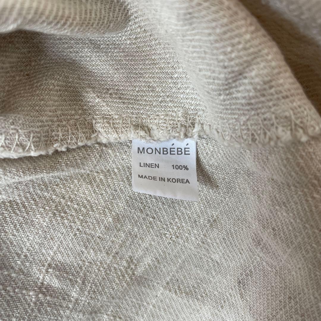 MONBEBE リネン100%親子お揃いワンピース