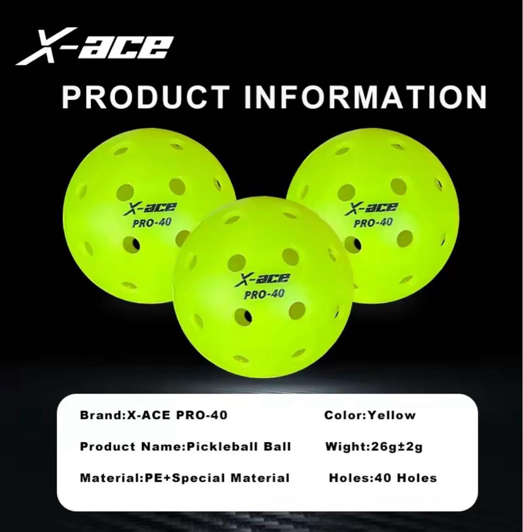 最終値下げ　高品質　新品未使用品　ピックルボール X-ACE PRO40 24個