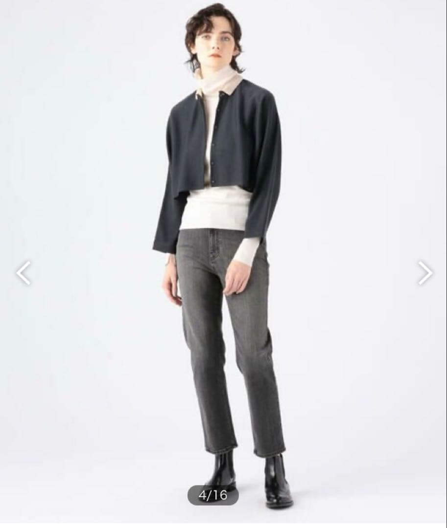 【新品】ウールポリエステル パールカラーショートカーディガン Ballsey