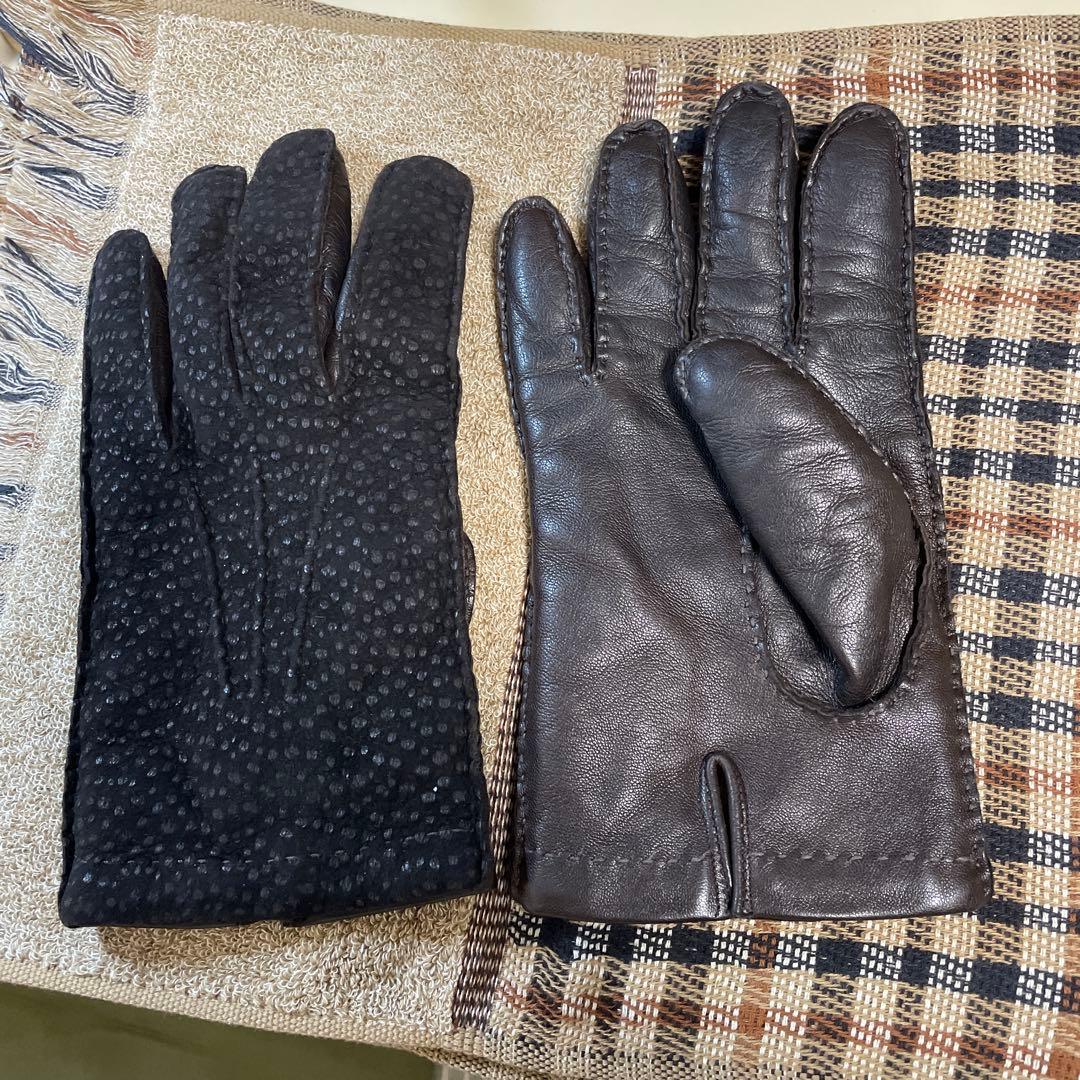 【イタリア逸品】美品/BARNEYS NEWYORKカルピンチョ革手袋8 1/2