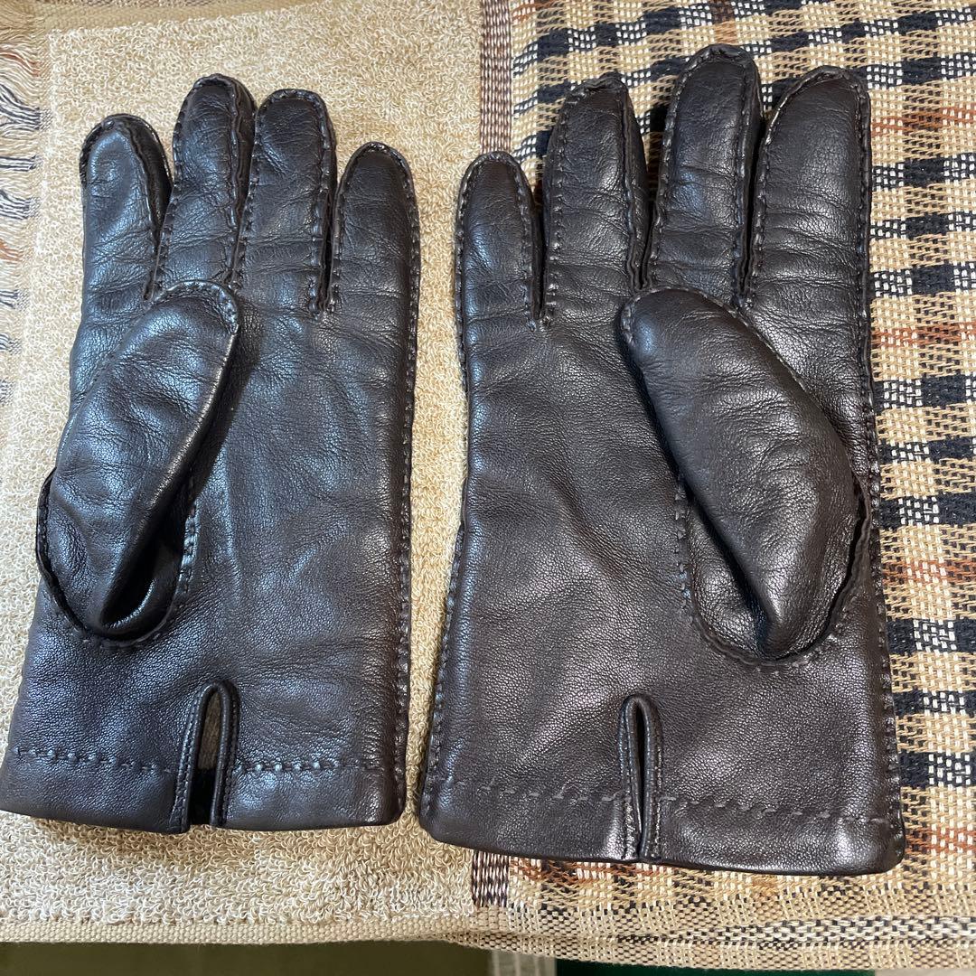 【イタリア逸品】美品/BARNEYS NEWYORKカルピンチョ革手袋8 1/2