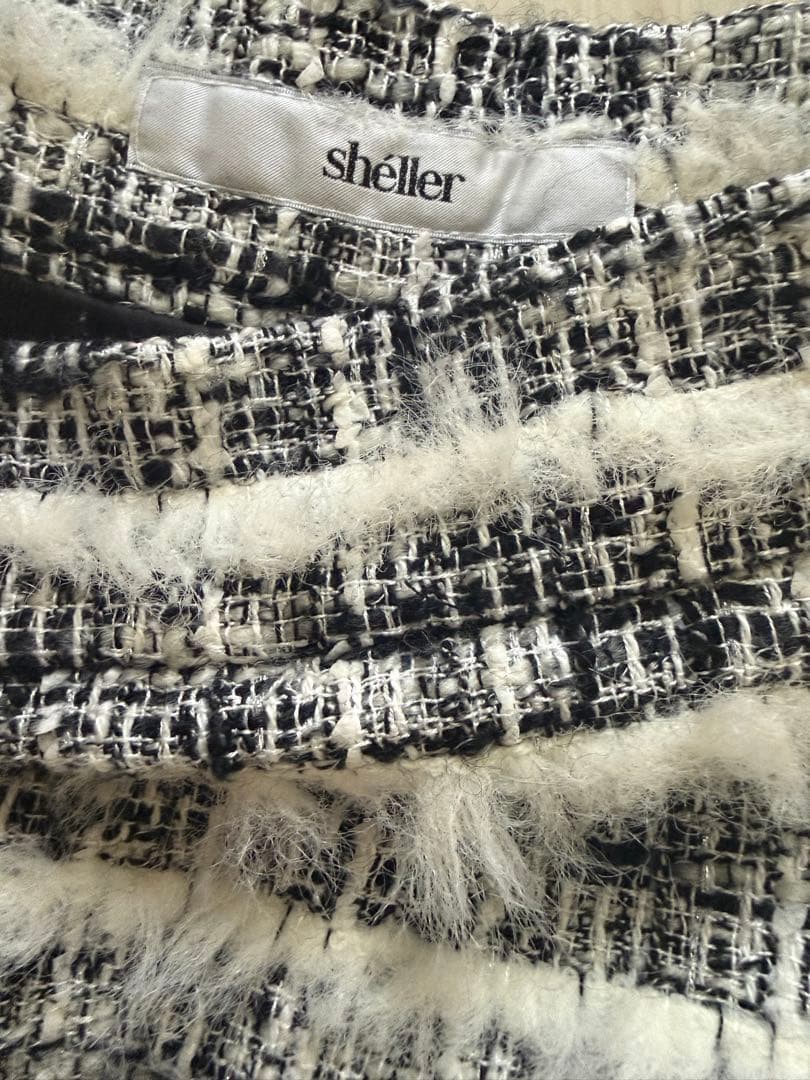 sheller シェリエ fur line tweed culottes