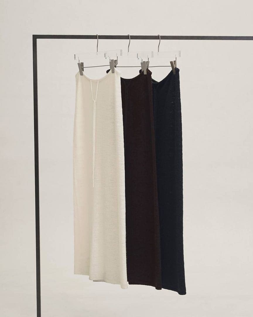 todayful Miniboucle Knit Skirt ダークグレー