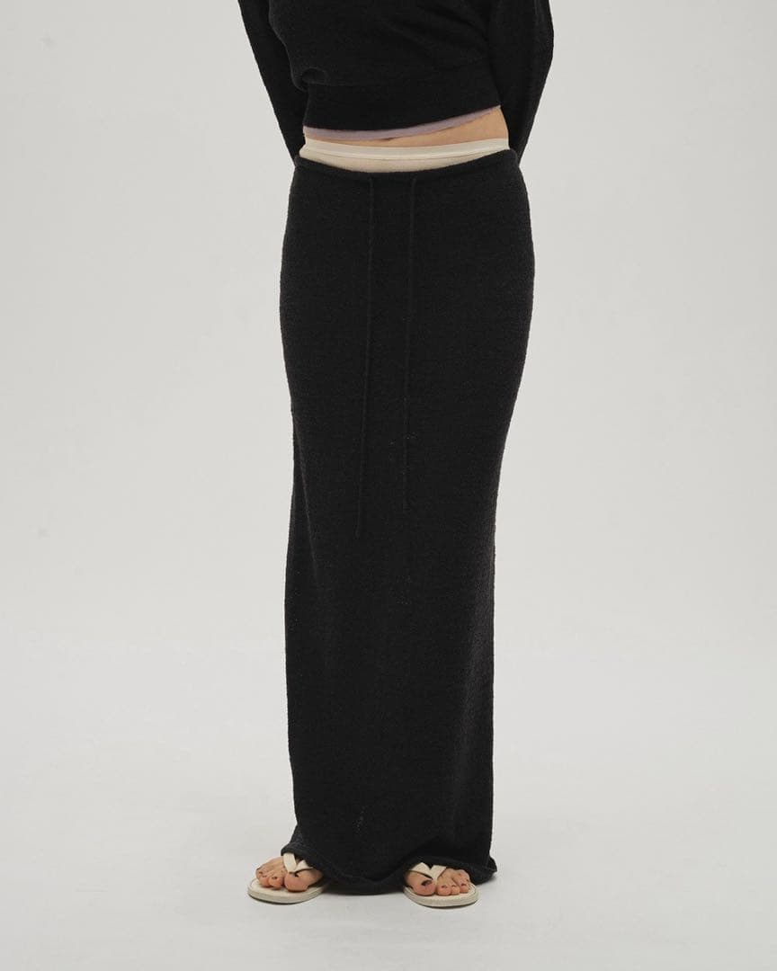 todayful Miniboucle Knit Skirt ダークグレー