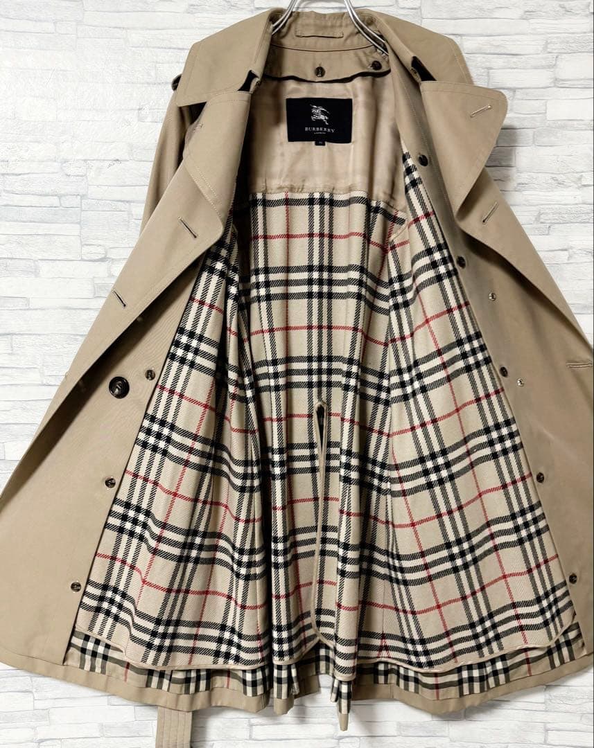 バーバリーロンドンBURBERRYトレンチコート ライナー付 ノバチェック M