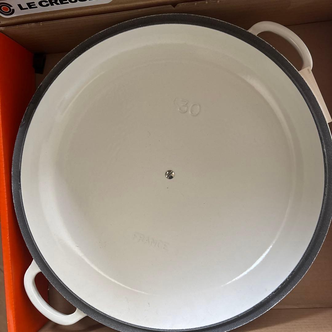 LE CREUSET 両手鍋 30cm ホワイト