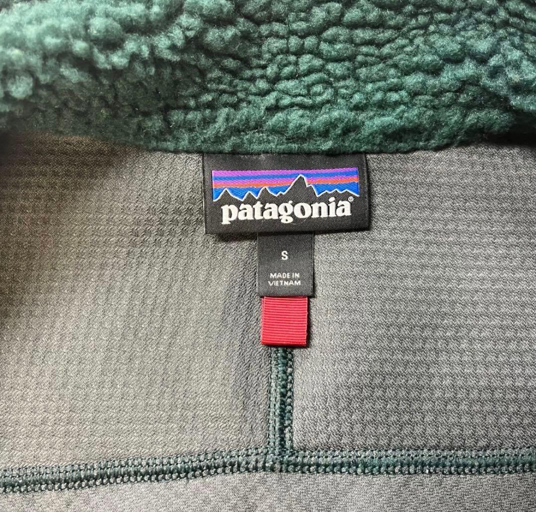 Patagonia フリースベスト S グリーン