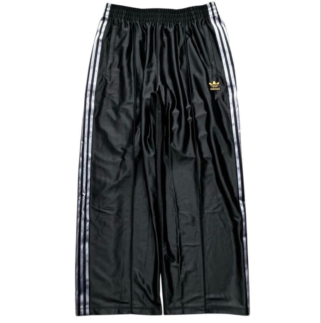 極太 adidas originals バギートラックパンツ サテンジャージ