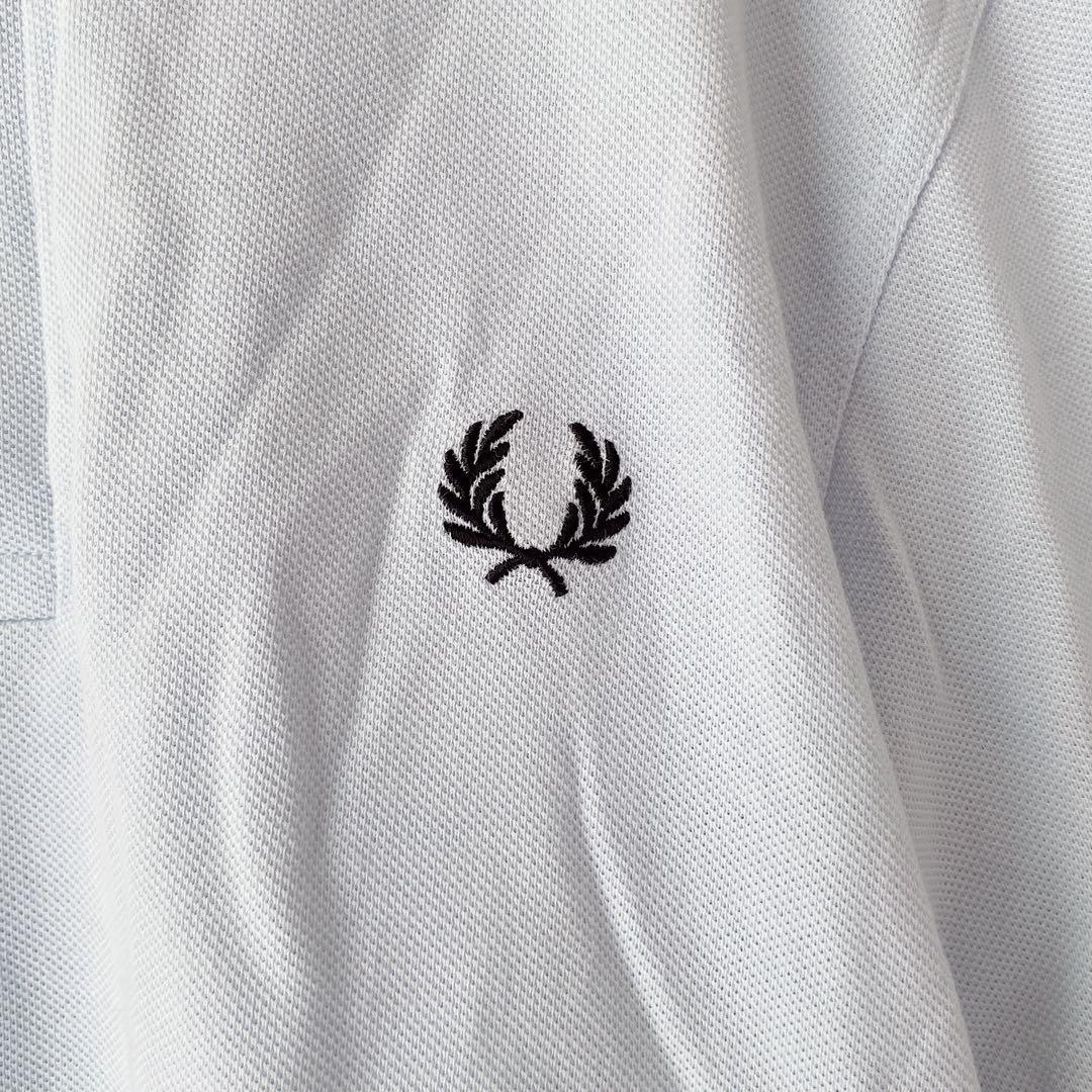 FRED PERRY フレッドペリー 半袖 ポロシャツ 水色 ロゴ刺繍