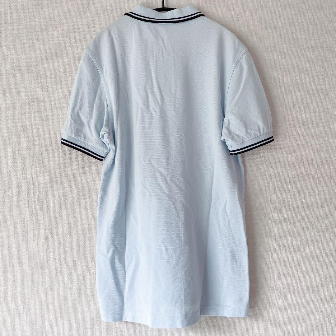 FRED PERRY フレッドペリー 半袖 ポロシャツ 水色 ロゴ刺繍
