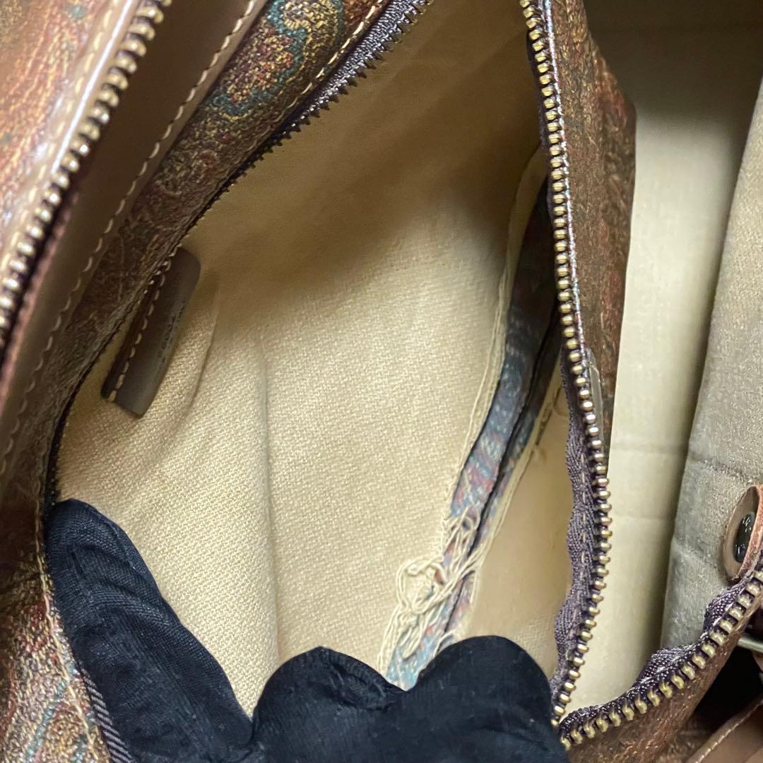 ETRO エトロ ペイズリー柄 ボストンバッグ 大容量 旅行 肩紐付き 2way