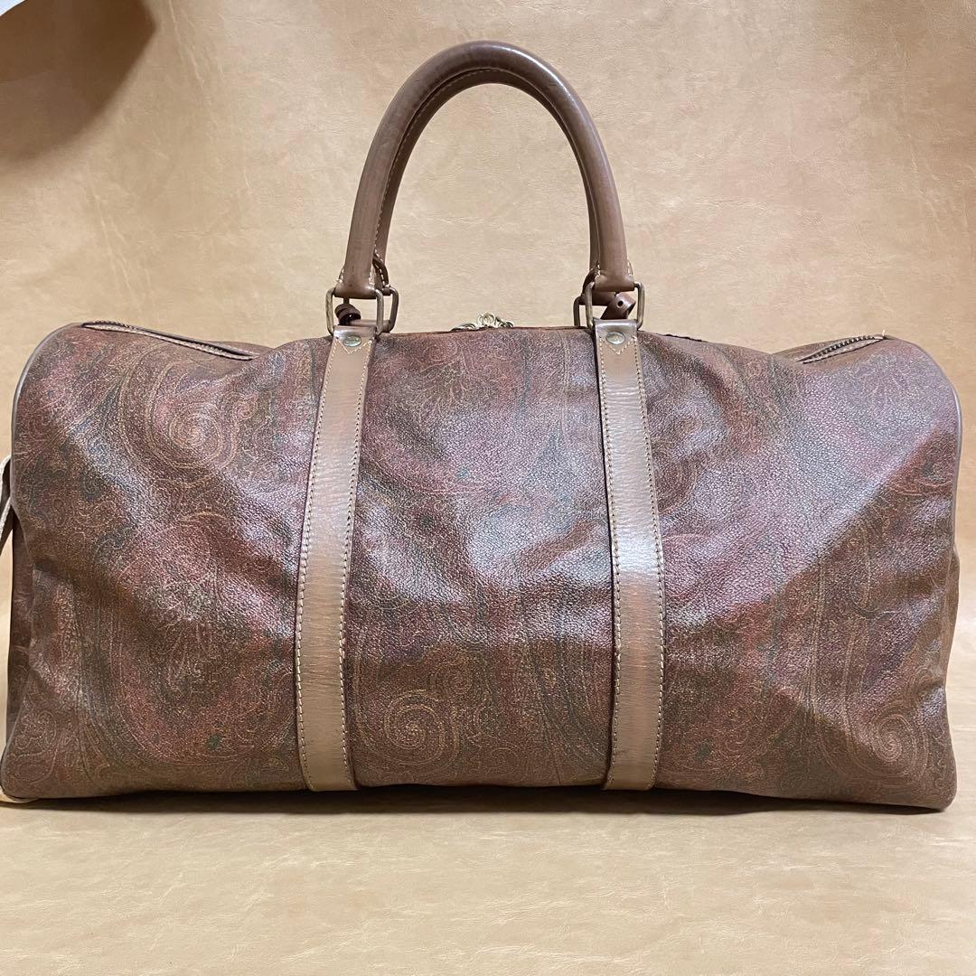 ETRO エトロ ペイズリー柄 ボストンバッグ 大容量 旅行 肩紐付き 2way