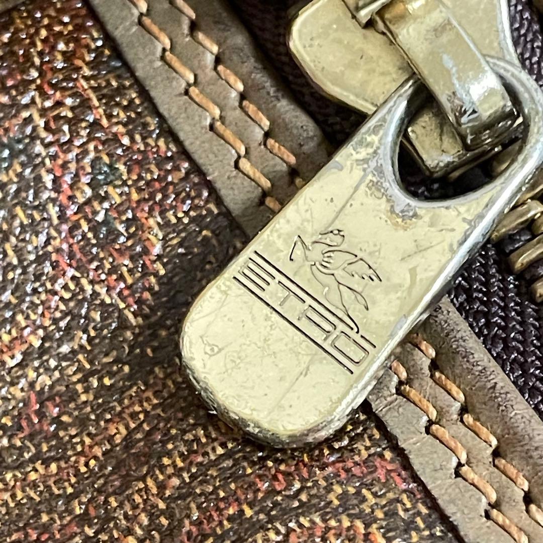 ETRO エトロ ペイズリー柄 ボストンバッグ 大容量 旅行 肩紐付き 2way