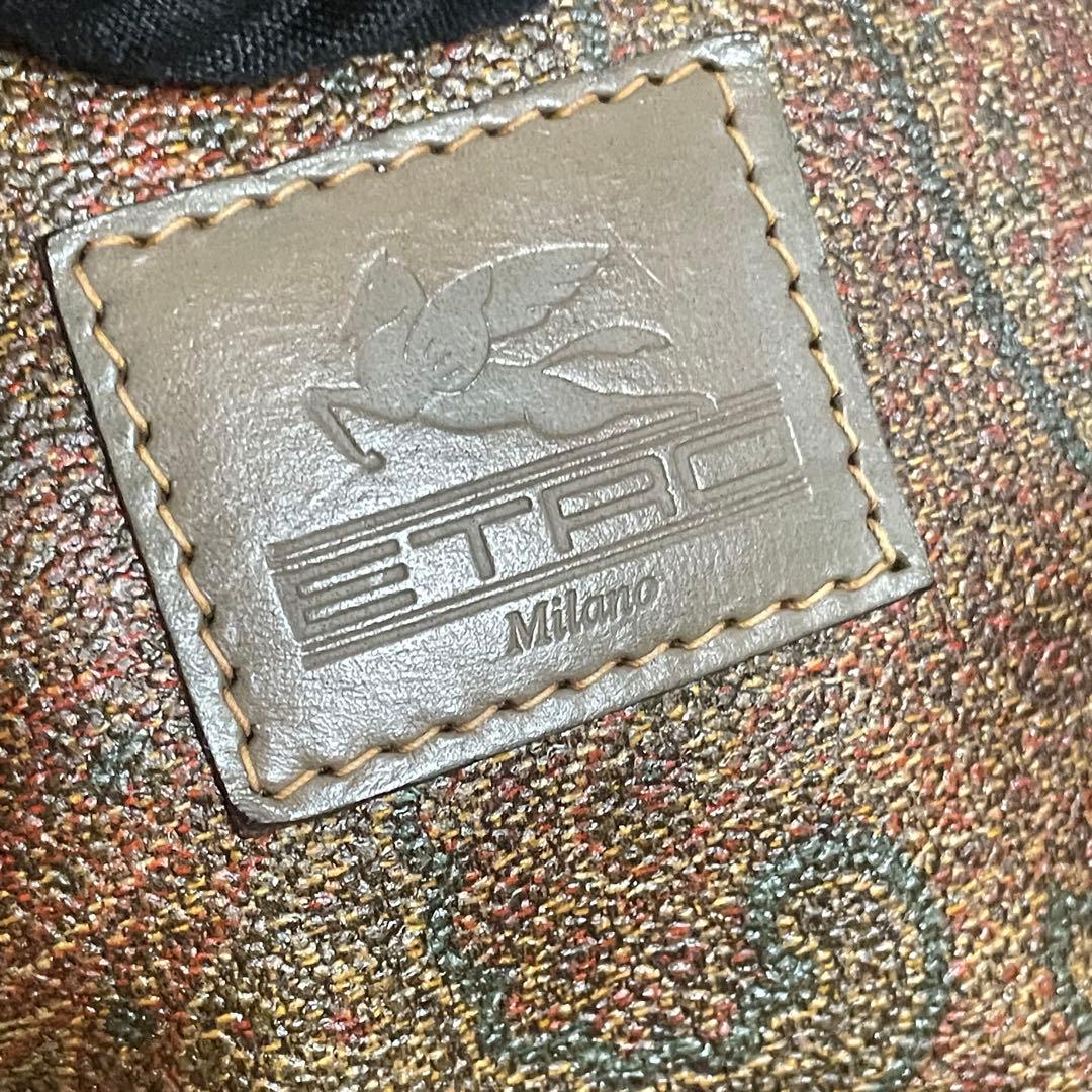 ETRO エトロ ペイズリー柄 ボストンバッグ 大容量 旅行 肩紐付き 2way